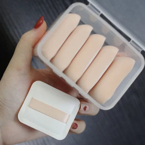 Soft Reusable Triangle Powder Puff Makeup Sponge Beauty Egg Blenders Qme 5 white square