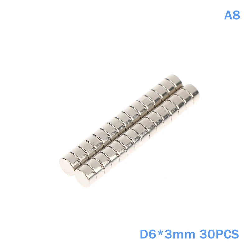 30Pcs Round Magnets, Multi-Purpose Fridge Magnets for Whiteboard, Scientific Teaching Tools, DIY Crafts & Household Tool Storage Qme A8