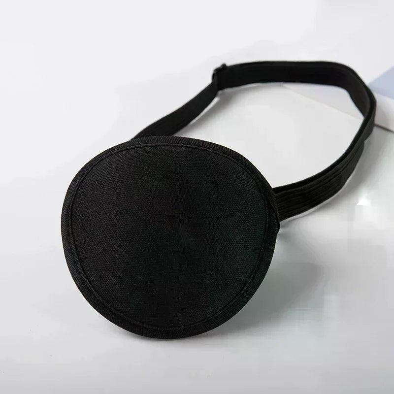 Pirate Eye Patch Unisex Black Single Eyepatch One Washable Adjustable Qme