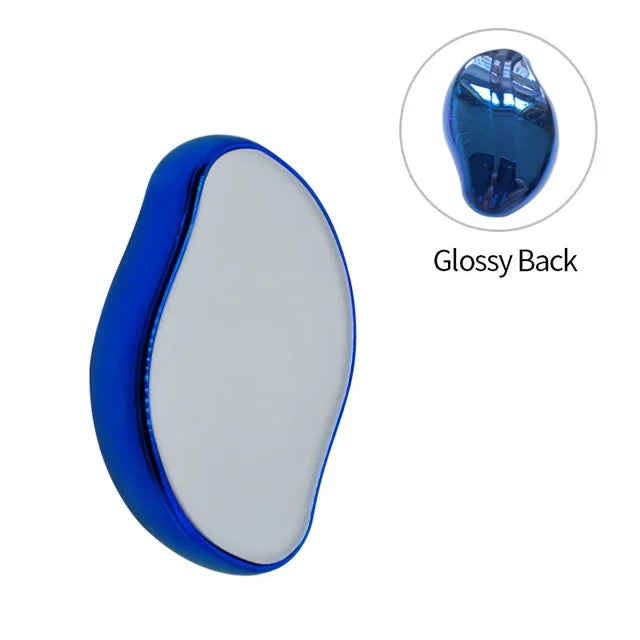 Crystal Hair Eraser for Adults Physical Hair Removal Eraser Portable Epilator Glass Hair Remover Painless Body Care Tools Qme Glossy Dark Blue