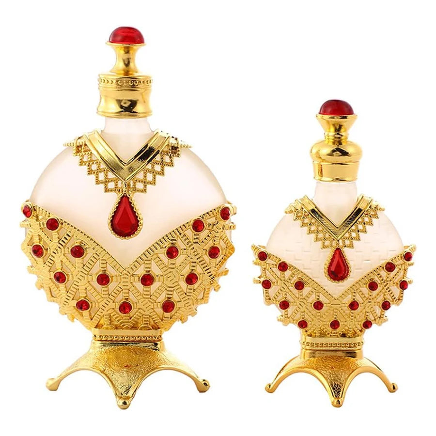 Crystal Rhinestone-encrusted Perfume Bottle Set, 30ml & 10ml Refillable Essential Oil Glass Dropper Bottles, Women's Accessories Qme