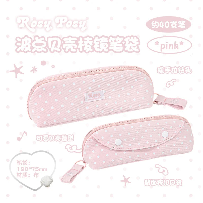 Large Capacity Double Layer Pencil Case for Students - Pen Bag Pouch Holder Box for Office Stationery Back to School Supplies Qme pink