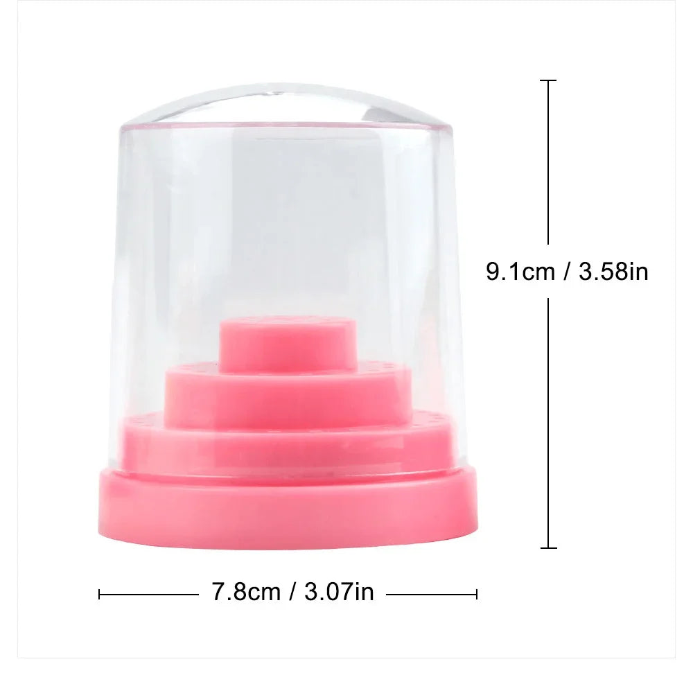Nail Drill Bits Organizer Stand - Transparent Durable Storage Box，Nail polish grinding head storage box, grinding head box Qme