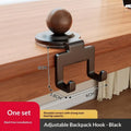 Table Side Universal Hooks Adjustable Bag Hanger Multifunctional Qme Black