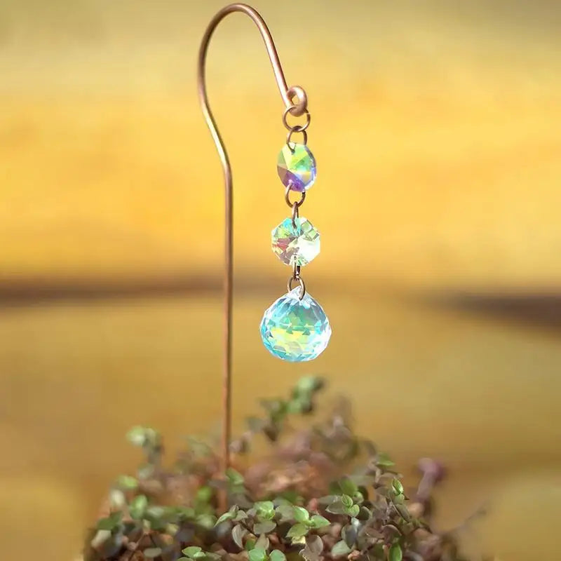 Garden Lawn Decoration Sun Catcher Crystal Ball Flower POTS Pile Qme 20 hooked balls
