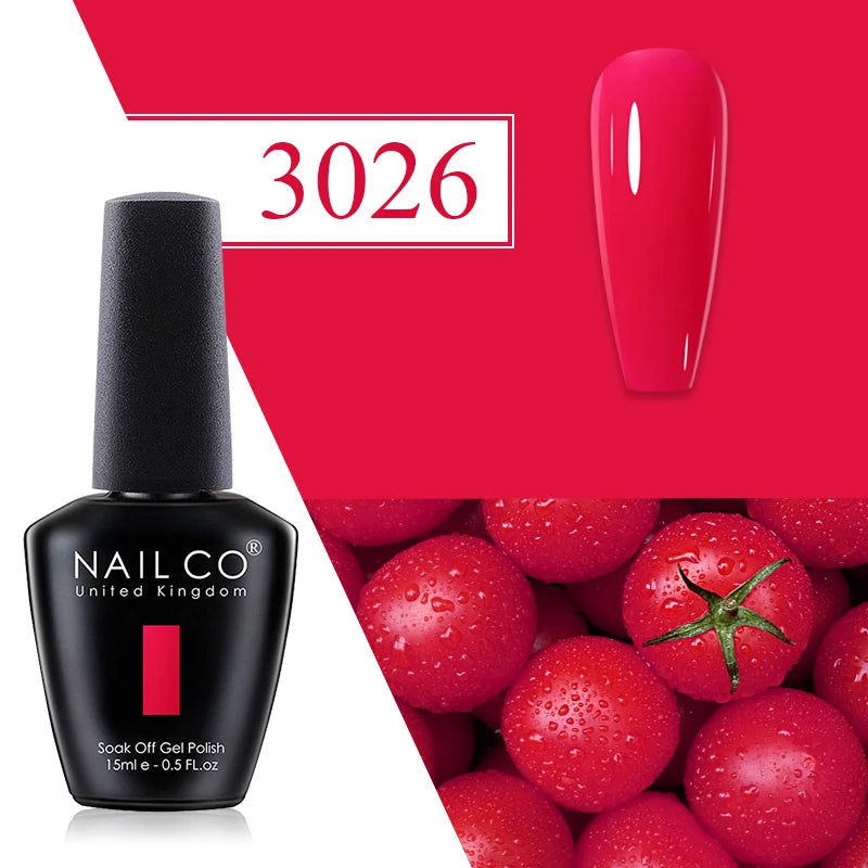 NAILCO Red Gel Nail Polish Wine Purple Semi Permanent Soak Off UV