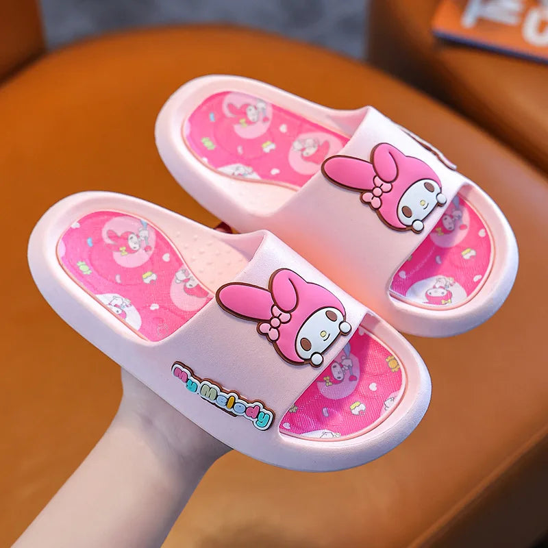 Hello Kitty Kuromi Cartoon Flip-Flops Cute, Non-Slip Flip-Flops for Students Melody Lightweight Home and Bathroom Flip-Flops Qme 4 20cm