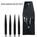 Face Hair Removal Beautfy Makeup Tool Eyebrow Tweezers Rose Gold Qme black