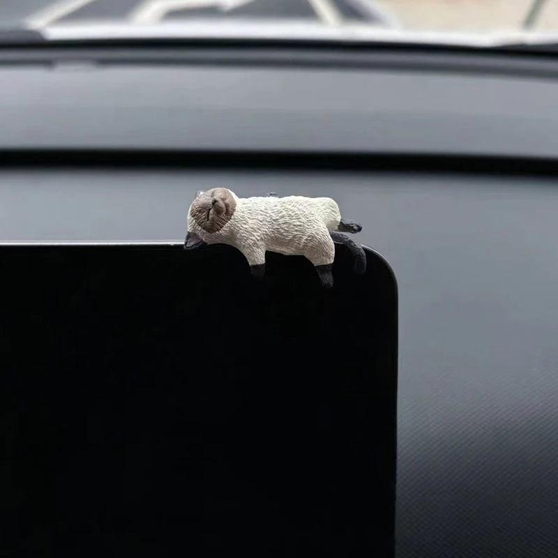 Car Decoration Creative Sleeping Cat Doll Auto Ornaments Toys Micro Qme A2
