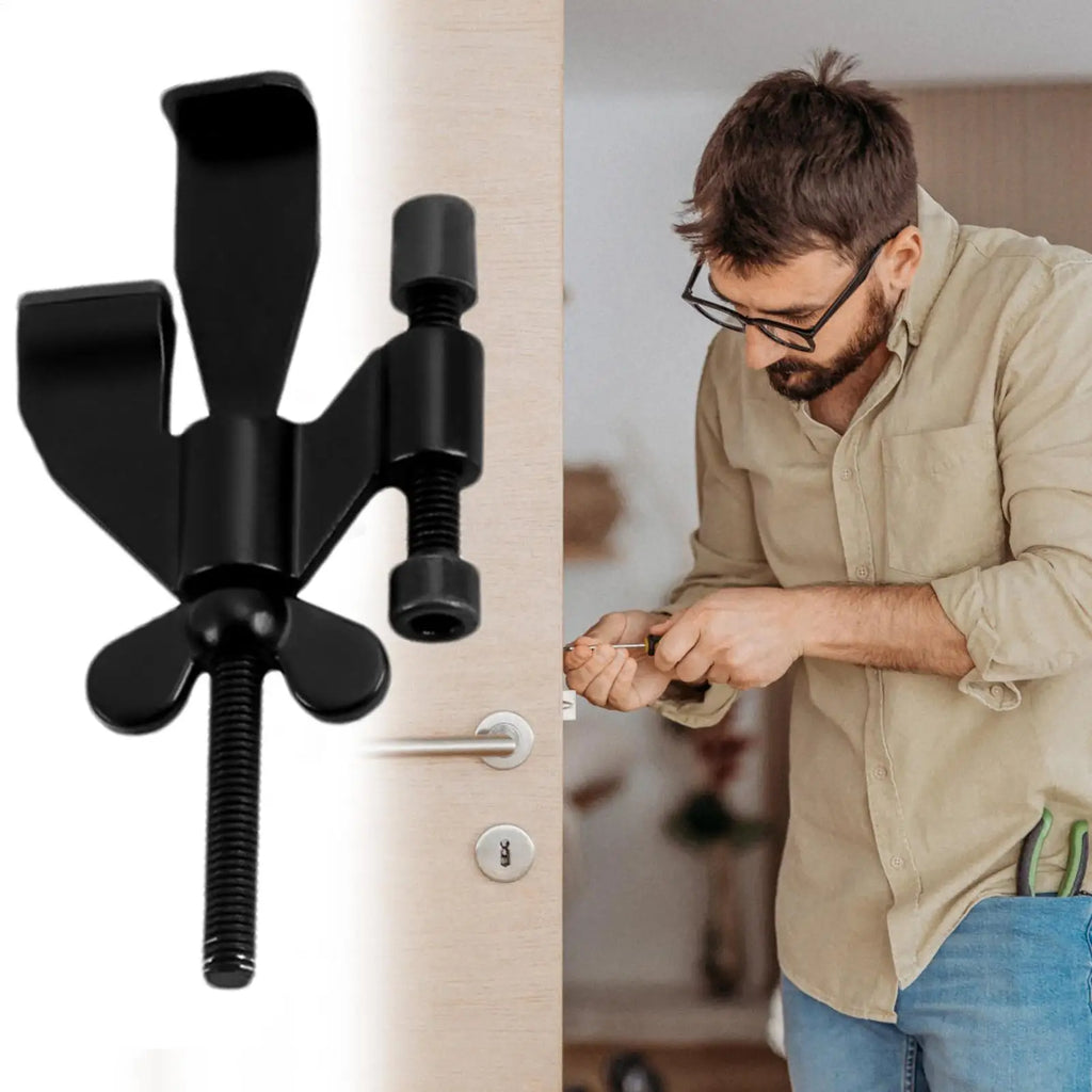 Door Blocker Security Adjustable No Drill Safety Lock Jammer Stopper Qme