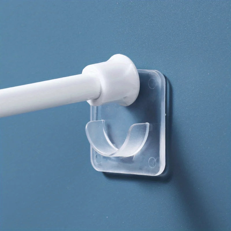2pcs/set, Punch-free Wall Hook, Door Decoration Key Rack, Punch-free Wall Hook, Adhesive Strong Load-bearing Door Rear Hook Qme Transparent