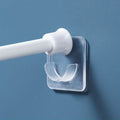 2pcs/set, Punch-free Wall Hook, Door Decoration Key Rack, Punch-free Wall Hook, Adhesive Strong Load-bearing Door Rear Hook Qme Transparent