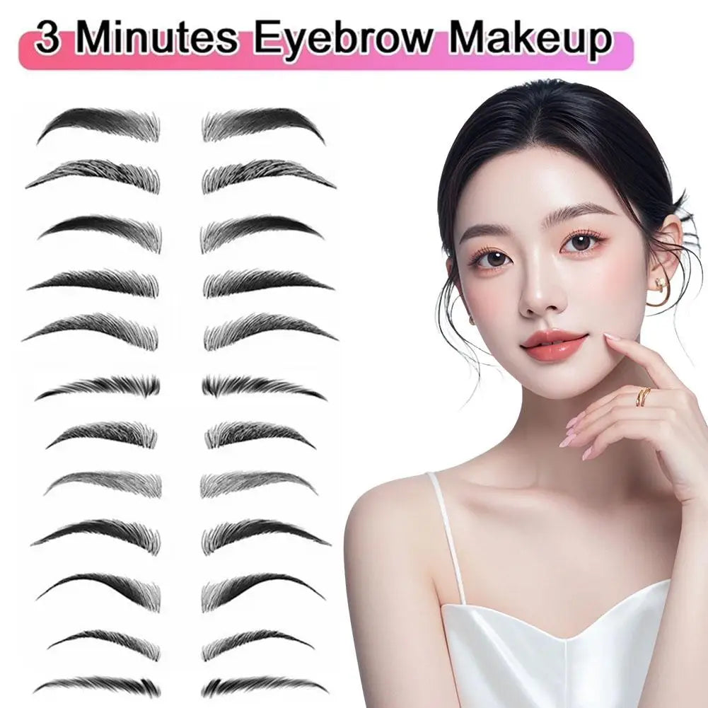 12Pcs Eyebrow Stencil Set Soft PVC Eyebrow Drawing Template Cards with Eyebrow Stickers for Perfect Brows Design Qme