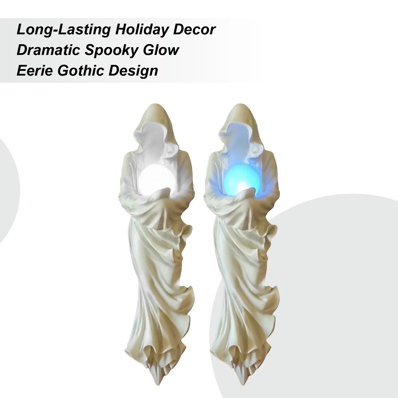 Halloween Ghost Figurine Decor Hugging Lamp Resin Gothic Ornaments Qme