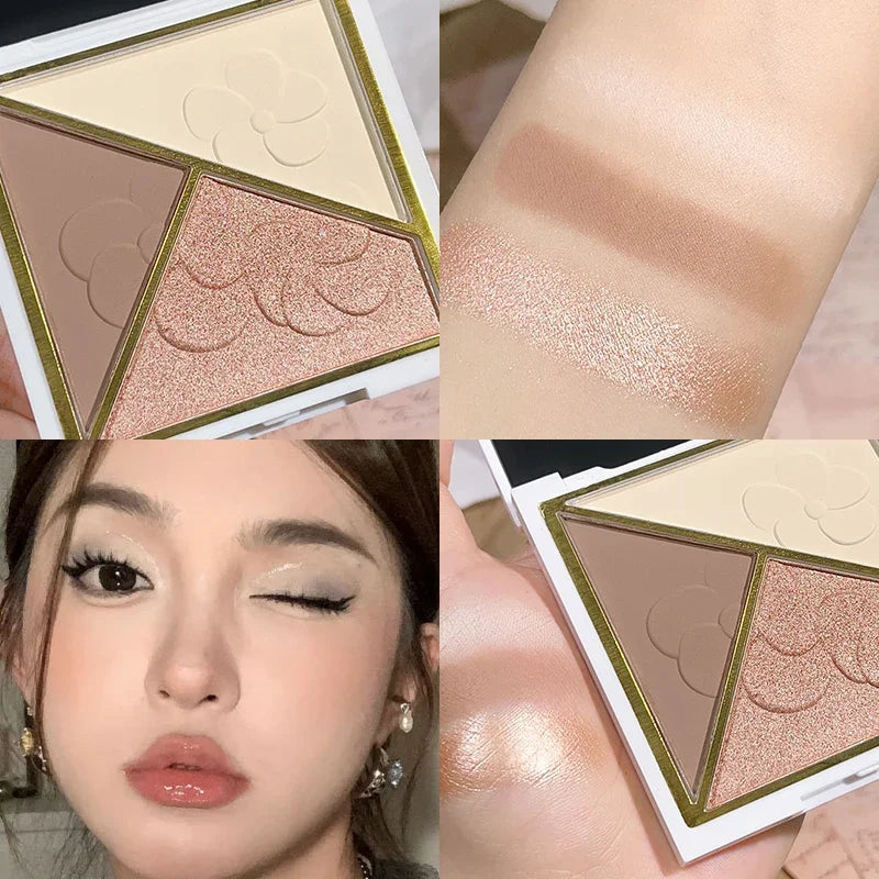 HISYI Contour Palette Three-in-one Pearlescent Matte Nose Shadow Eye Qme H1901-01