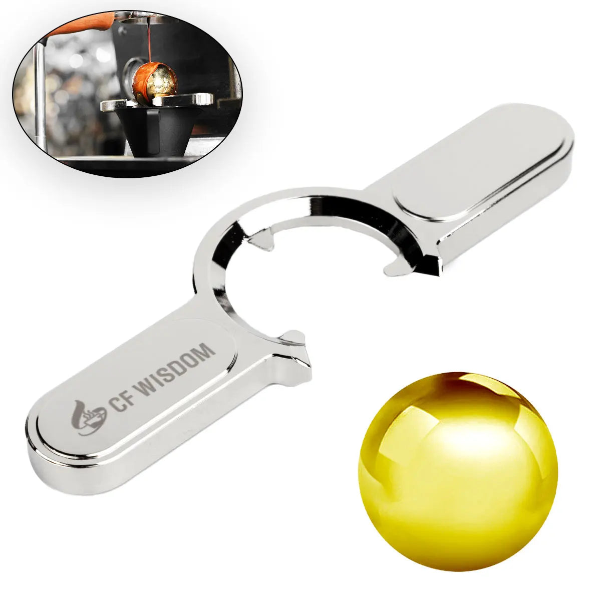 Espresso Accessories Cooling Ball Holder Premium Stainless Steel Qme