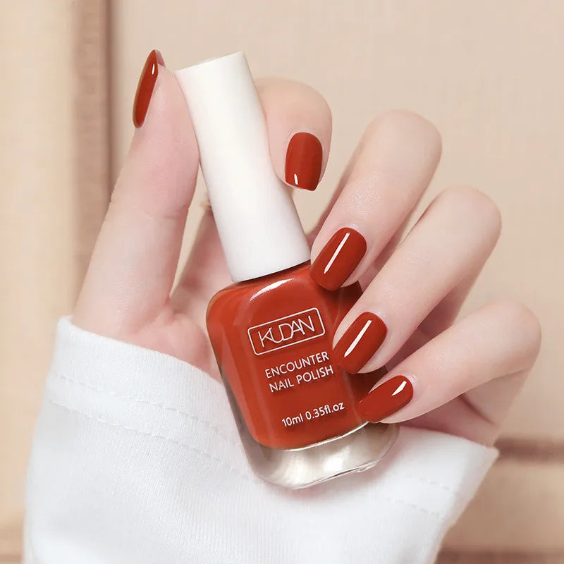 10ml Water-based Nail Polish Long Lasting Tearable Quick Dry No Bake Semi-permanent Varnish DIY Fashion Manicure 40 Color Qme 38