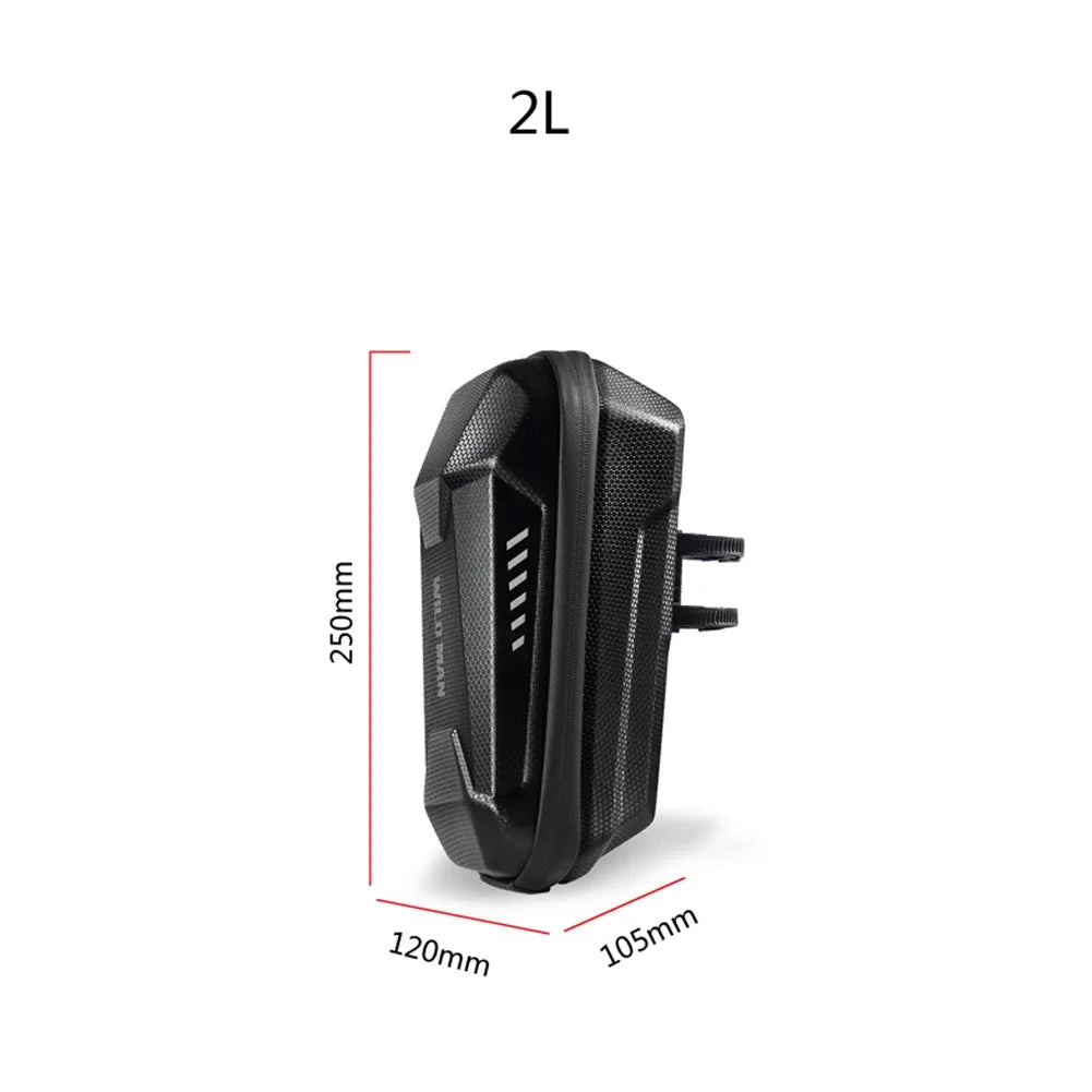 4-2L WILD MAN Electric Scooter Front Storage Bag Hard Shell Bag Large Capacity Waterproof Skateboard Hanging Case for M365 Pro Qme 2 L Style A
