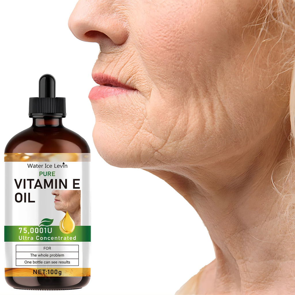 100ml Natural Vitamin E Essential Oil, Used for Massage, Skin Care, Gua Sha, Showering, Facial, Body, Nail, Hair, and Eyelash Care, Versatile Qme