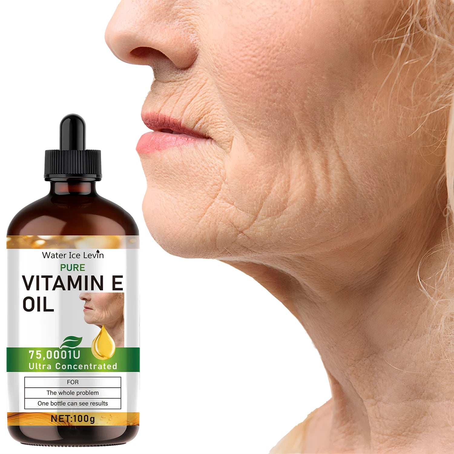 100ml Natural Vitamin E Essential Oil, Used for Massage, Skin Care, Gua Sha, Showering, Facial, Body, Nail, Hair, and Eyelash Care, Versatile Qme