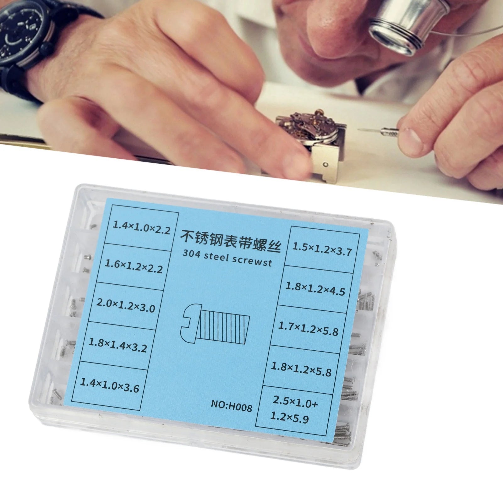 304 Stainless Steel Slot Screws Watch Back Cover Assorted Screws Watch Repair Tools Watch Screw 304 Stainless Steel Watch Screw Qme