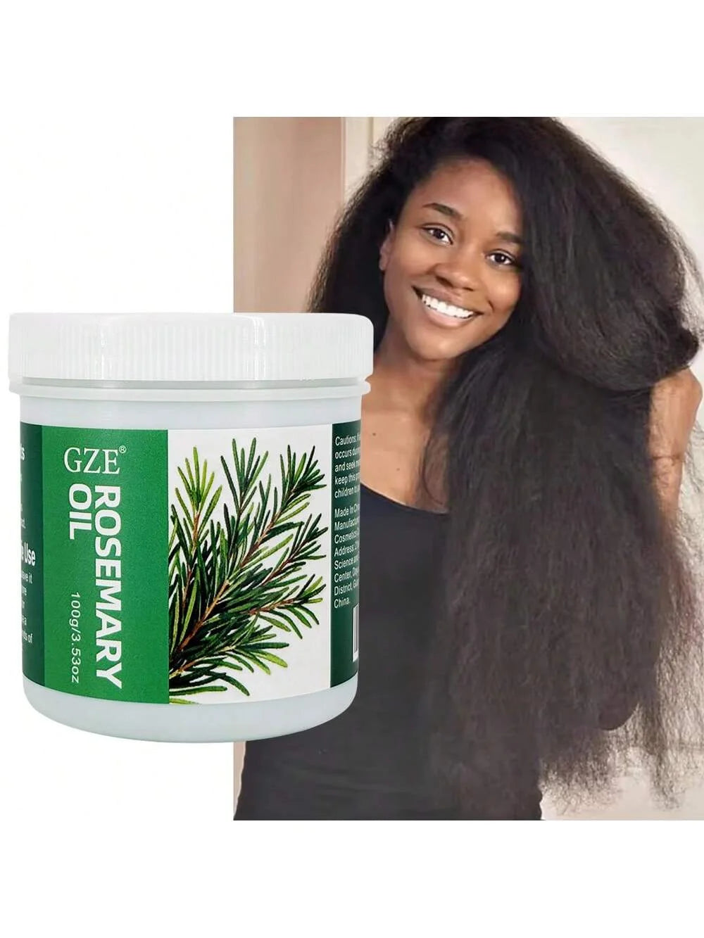GZE 100% Pure Organic Rosemary Oil Long Lasting Lightweight Hair Essential Oil Moisturizing For Hair Strengthens And Scalp Qme