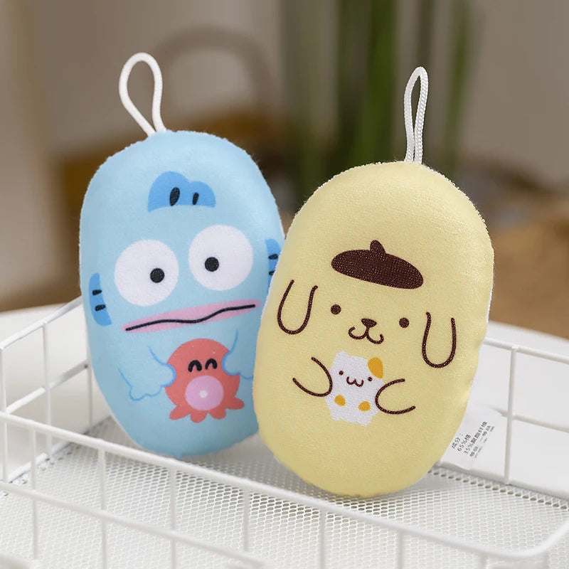 Hello Kitty Kuromi Cartoon-themed Bath Scrubber and Bath Ball Cute and Soft Bath Sponge with Bubble-Making Net Qme