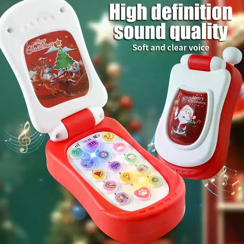 Animated Flip Phone Kids Early Learning Toy Educational Music Qme