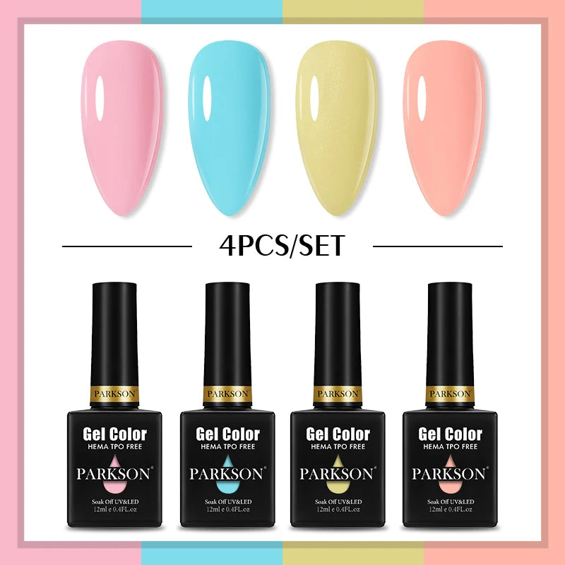 PARKSON Macaroon Series Gel Nail Polish LED UV Summer Solid Semi Qme ZH11