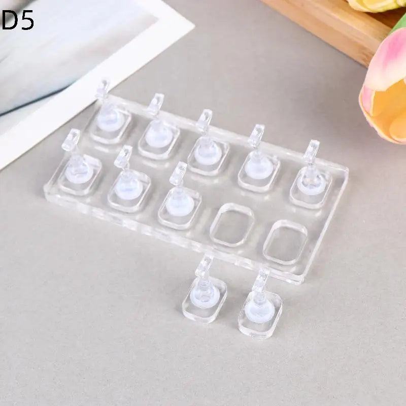 Non-magnetic Nail Display Acrylic Stand Tips Holder Practice Qme D5
