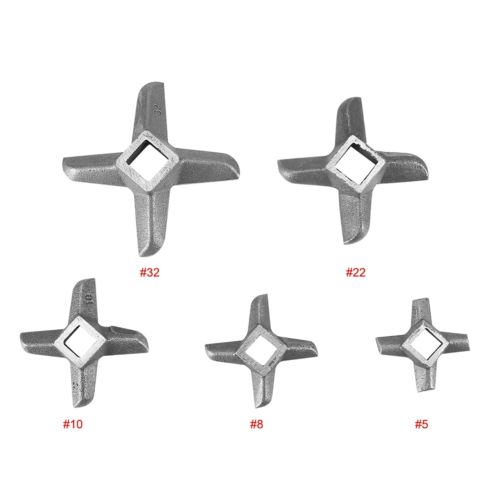 1Pc Meat Grinder Knife Mincer Plate Disc Knife with Hole Replacement Accessories Steel Kitchen Food Meat Blade Mincers Cutter Qme