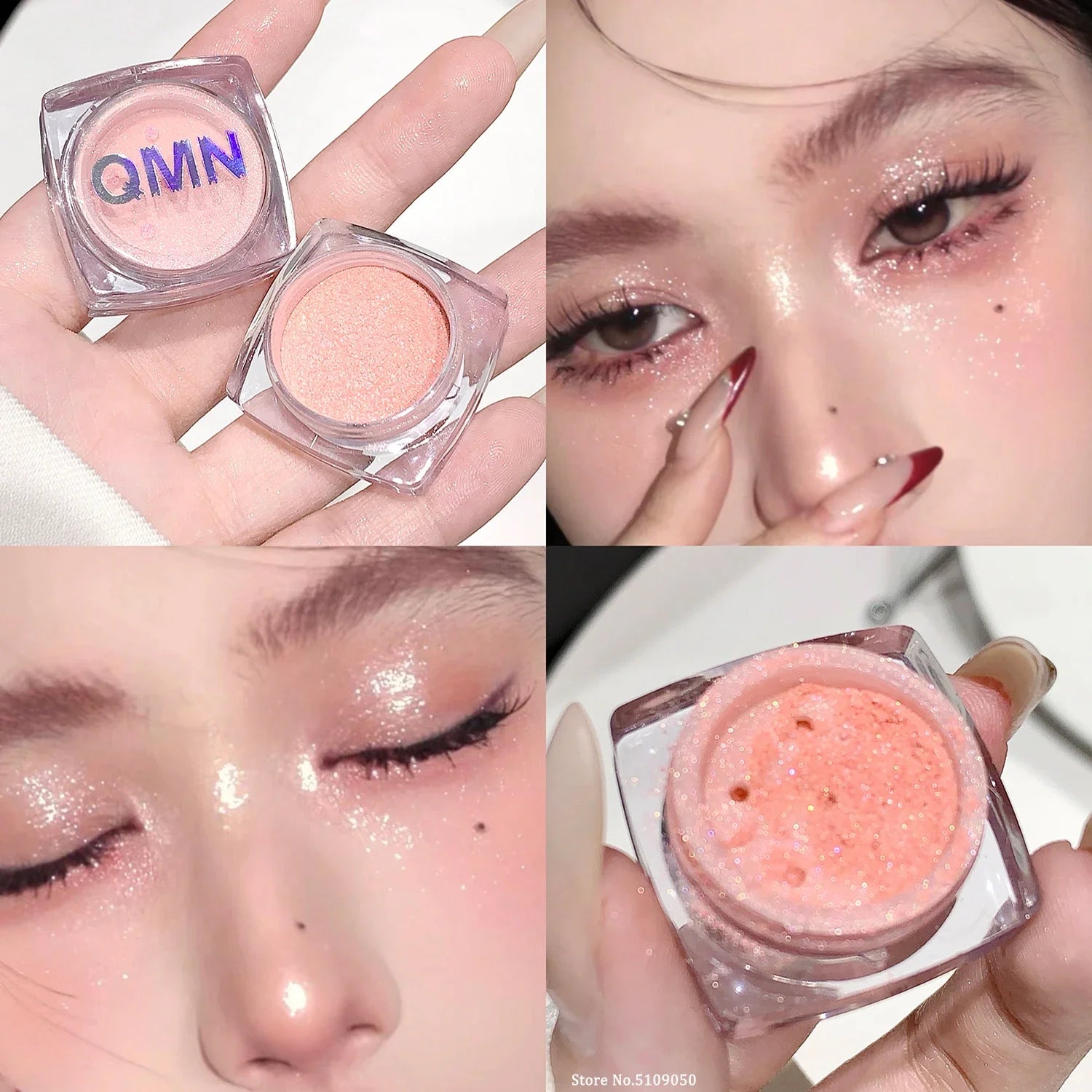 1PC Shimmer Fairy Powder White Pink Glitter Loose Highlighter Sparkling Powder Face Body Makeup Bronzer Illuminator Cosmetic Qme 02