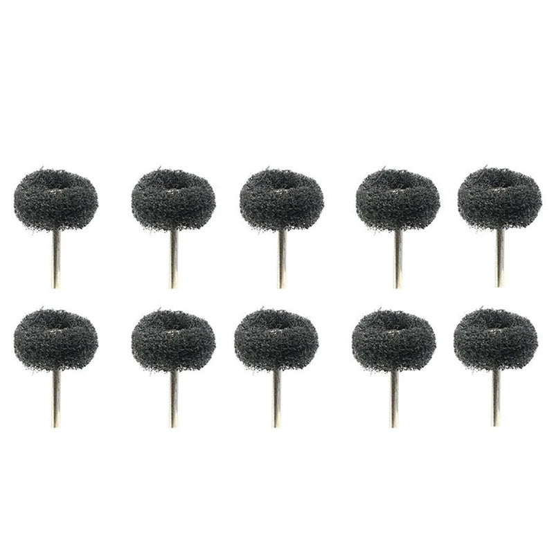 10/20pcs Mini Drill Abrasive Brush Nylon Buffing Polishing Wheel Dremel Rotary Hand Tool Accessories Set Rust Remover Qme 10pcs Grey