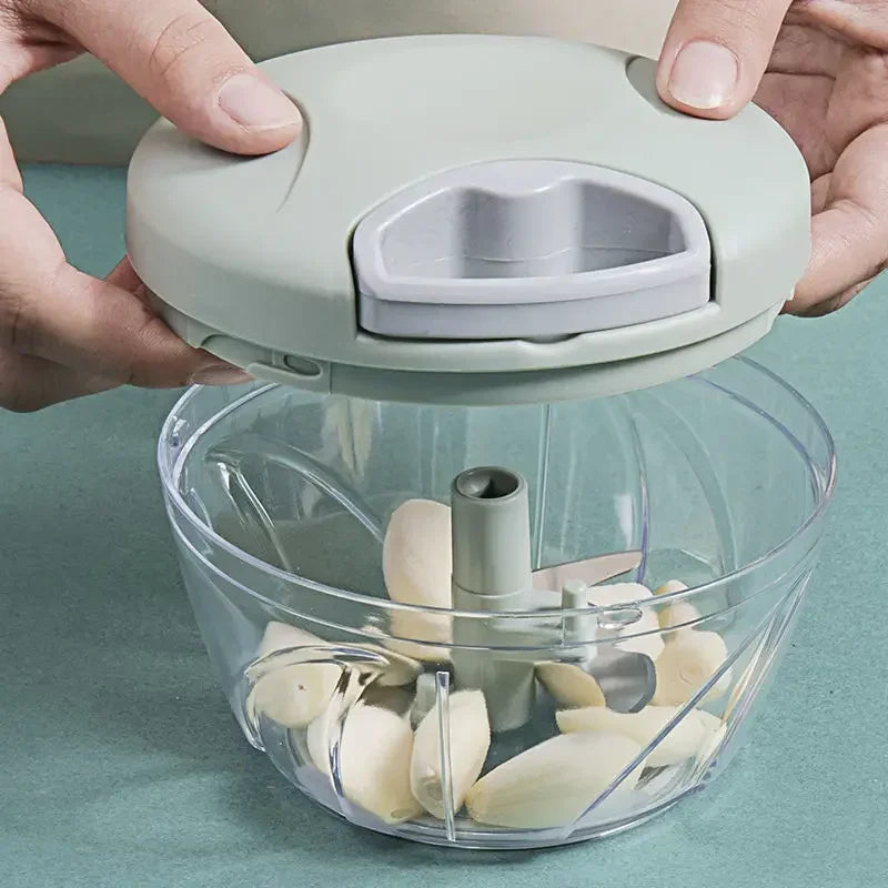500/900ML Garlic Chopper Manual Garlic Press Food Vegetables Cutter Meat Grinders Kitchen Gadgets Hand Mincer Garlic Masher Qme