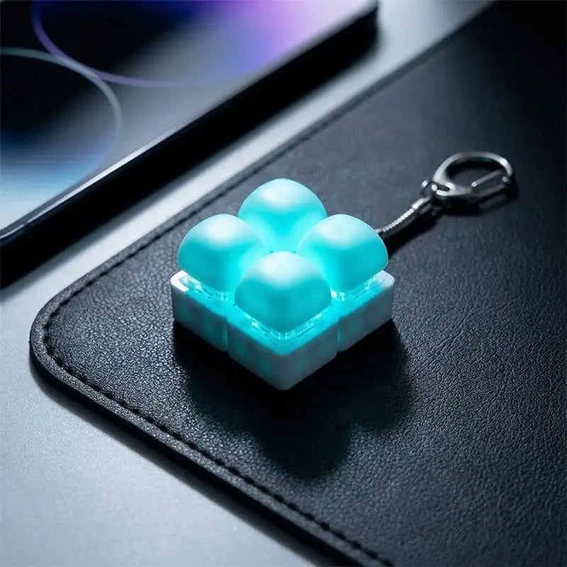 Bread Design Fidget Keychain Key Button Keycap Finger Keyboard Cap Qme