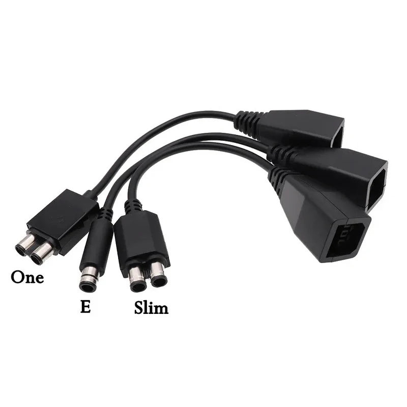5pcs For Xbox 360 To Xbox Slim/One/E AC Power Adapter Cable Converter Transfer Cable Cord Accessories Power Supply Cable 25cm Qme