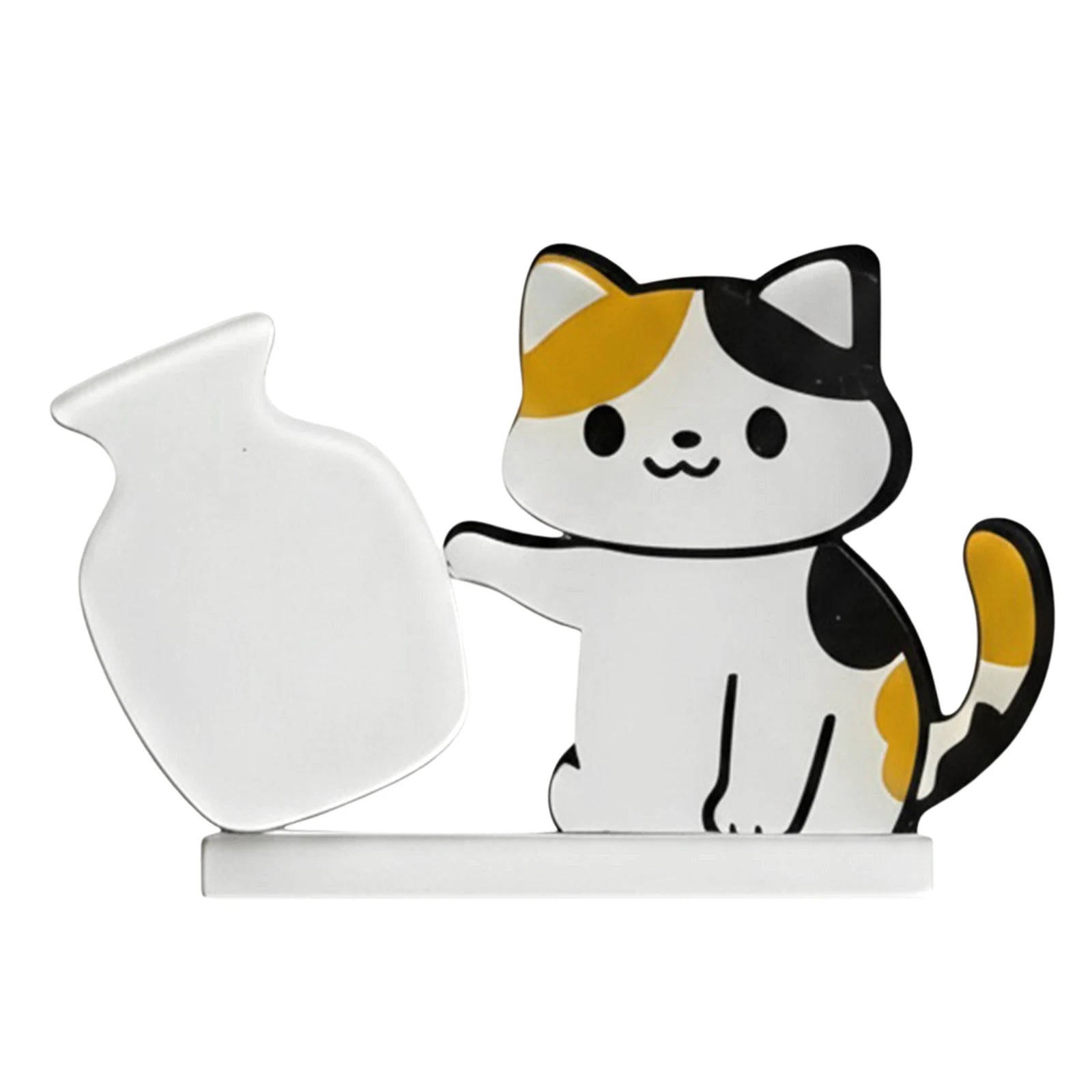 Refrigerator Magnets Black Cat Pushing Vase Decor Cat Whisker Collection Memorial Box Fridge Magnet Home Office Decor For Gift ﻿ Qme 1Pcs C