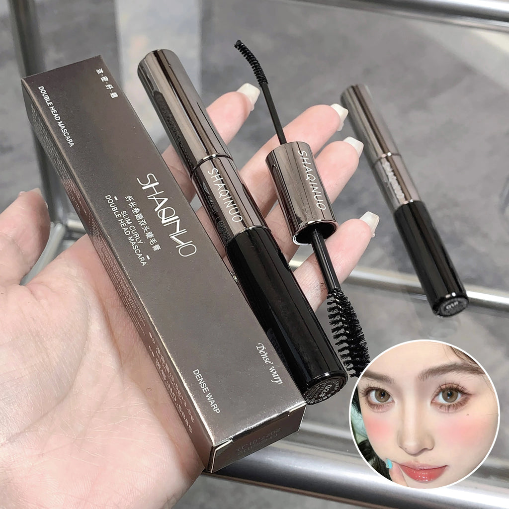 SHAQINUO 1 Volume Length Waterproof Mascara Long Lasting Dual-ended Qme