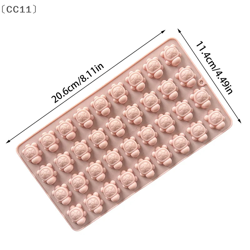 CC11Mini Turtle Silicone Mold Chocolate 36-Cavity Sea Candy Molds Qme