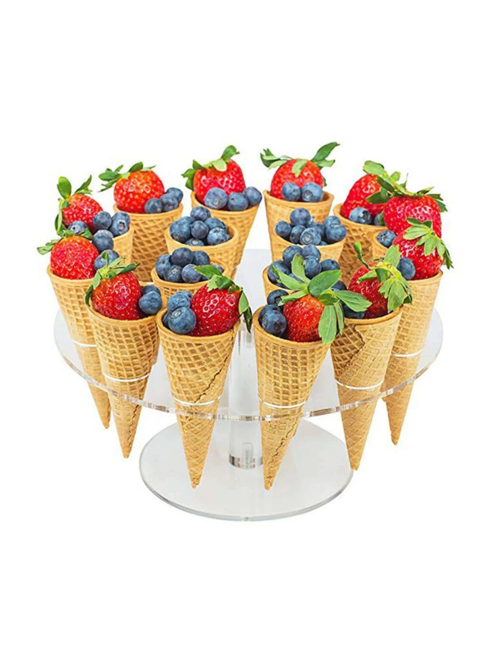 16 Hole Acrylic Transparent Ice Cream Rack Cone Display Cake Popcorn Qme 1pc