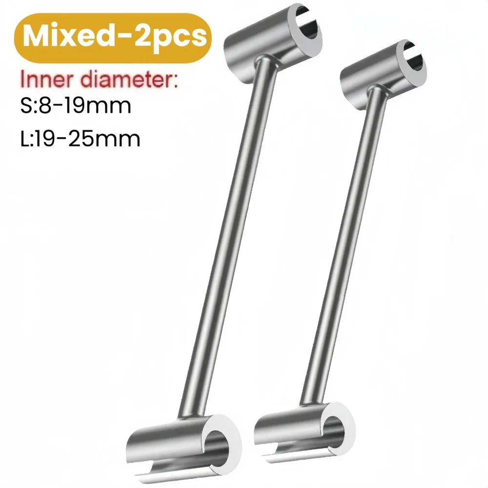 1/2Pcs Double Head Door Hinge Repair Spanner 8-19mm/19-25mm Adjustment Labor-Saving Wrench Home Hinge Gaps Repair Hand Tools Qme Mixed- 2PCS