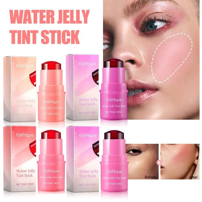 All One Blusher Stick Lip Cheek Hydrating Creamy Texture Easy Use Qme