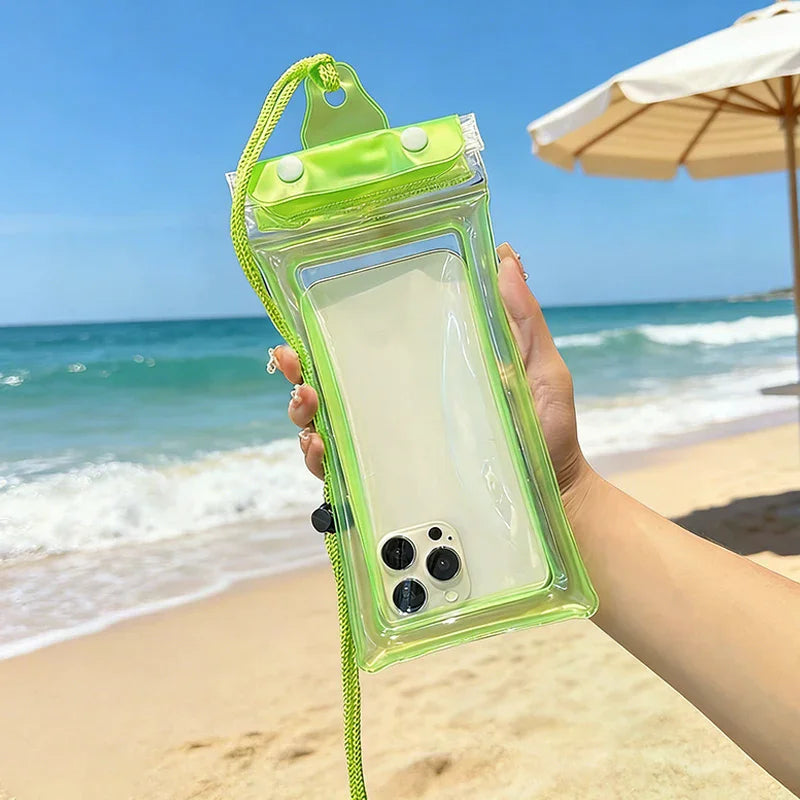 Waterproof Phone Pouch Touch Screen Compatible For Swimming Underwater Photography Neck Hanging Rafting Diving Qme