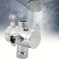 American ABS Water Splitter - Silvery, Bathroom Three-Way Faucet Adapter with Shower Arm and Spray Head Connector Qme Silvery