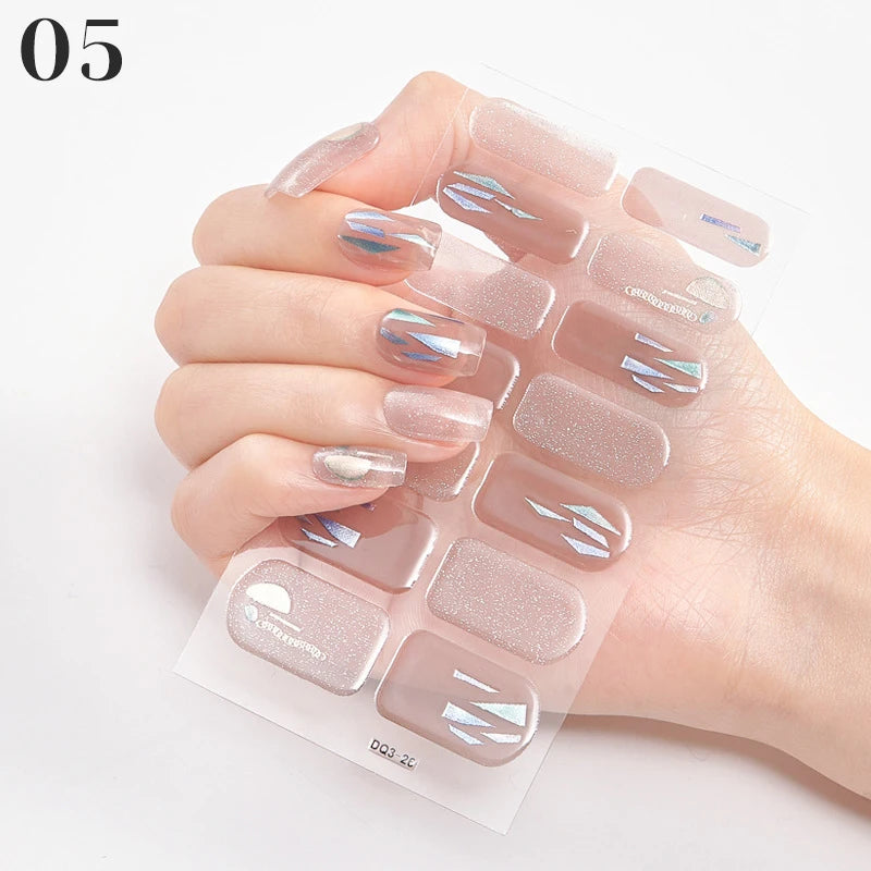 Nail Stickers Fashion Polish Self Adhesive Manicure Decoracion Strips Qme 05