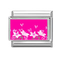 Y2K Wholesale Love Heart I Myself Flowers Italian Charm Link Fit
