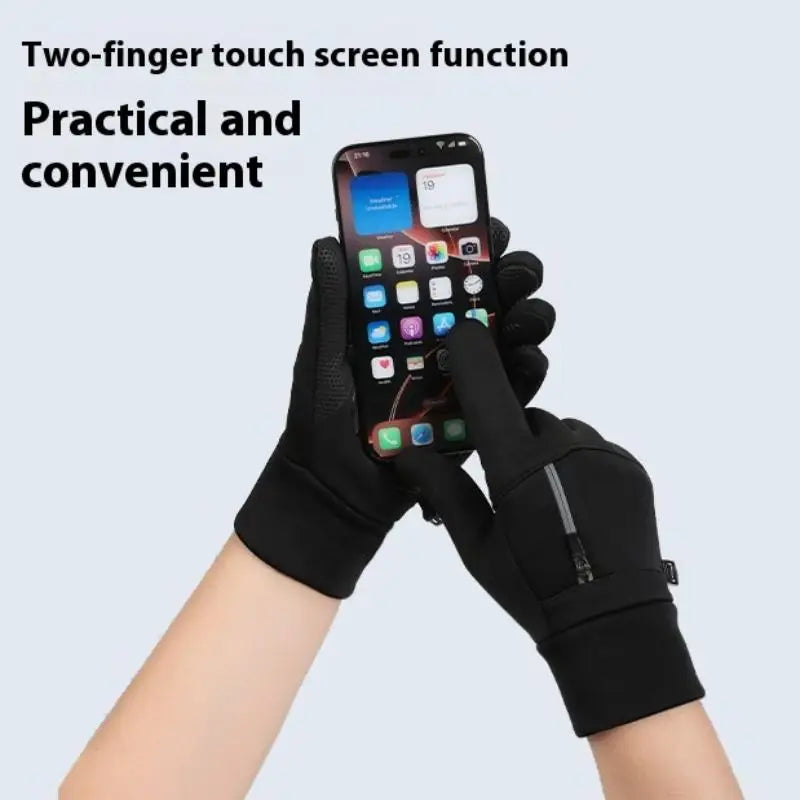 1Pair Winter Gloves Men Women Waterproof Thermal Glove Cold Weather Qme