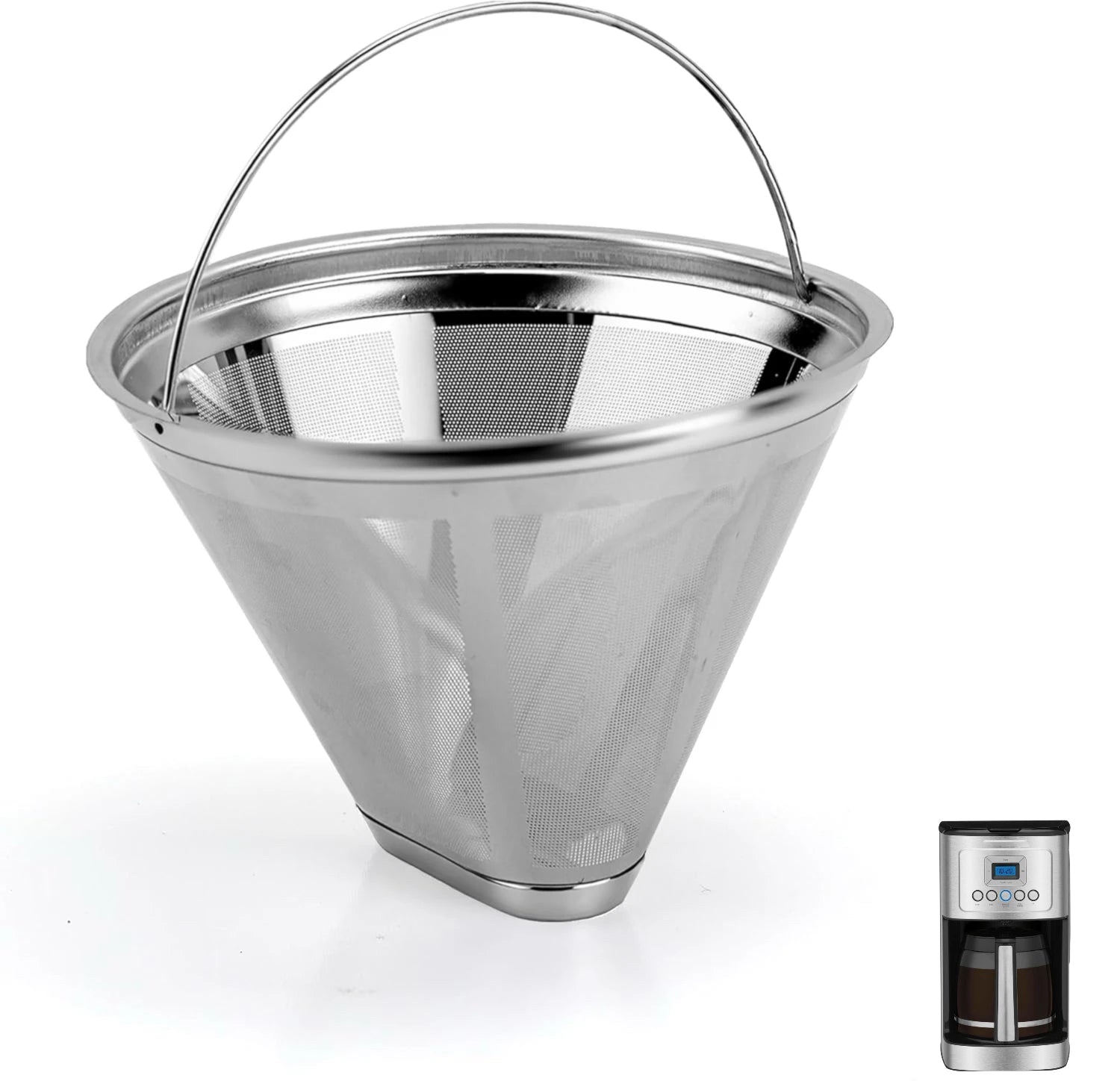 Reusable Coffee Filter Cuisinart Maker 304 Stainless Steel Replaceme Qme