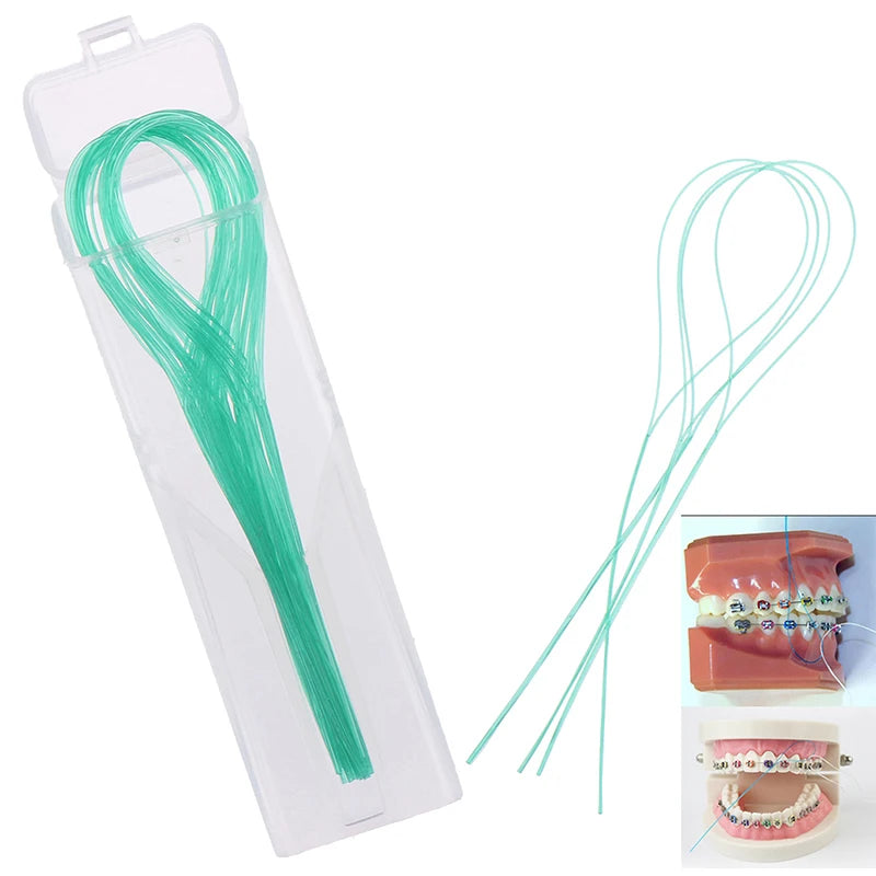 Dental Floss Threader Traction Line Oral Crown Brace Bridge Implant Qme