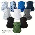 Multifunctional Cooling Neck Gaiter, UV Protection Seamless Face Mask Bandana For Cycling Running Qme Random color 5pcs
